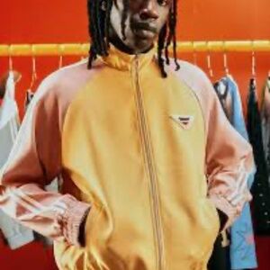 Homme and Femme Classic Yellow Track Jacket Large